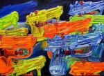 Stampede-acrylic-on-canvas-15-x-30
